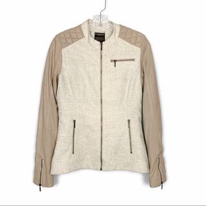 Alpinestars James Linen Leather Sleeves Moto Jacket